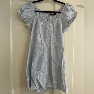Reformation cotton mini. Blue and white striped. Size 6 / fits like a small